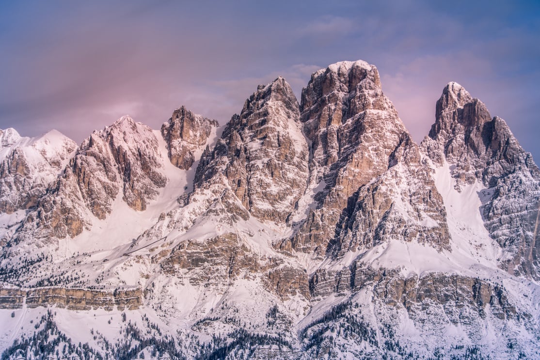 Scenic View of Snowy Mountain